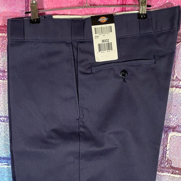 Dickies 874 Original Work Pants 36x32 Navy Blue Flat Front Straight Leg NWT - Picture 2 of 8